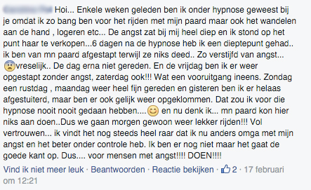 Hypnose recensie angst voor paarden